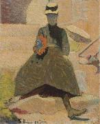 Emile Bernard Femme a Saint Briac oil